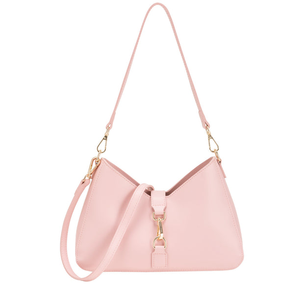 Every Other - Single Strap Shoulder/ Crossbody Bag with Magnetic & Clip Closure (12030) in Pink