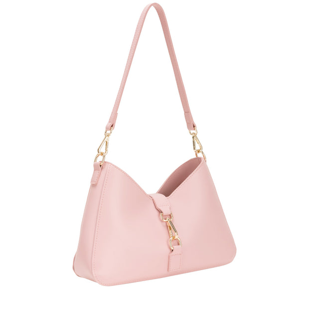 Every Other - Single Strap Shoulder/ Crossbody Bag with Magnetic & Clip Closure (12030) in Pink