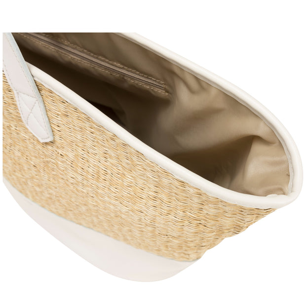 Every Other - Large Sized Straw Shoulder Bag with Pouch (12049)