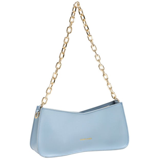 Every Other - Small baguette style shoulder bag with gold chain strap (12065)