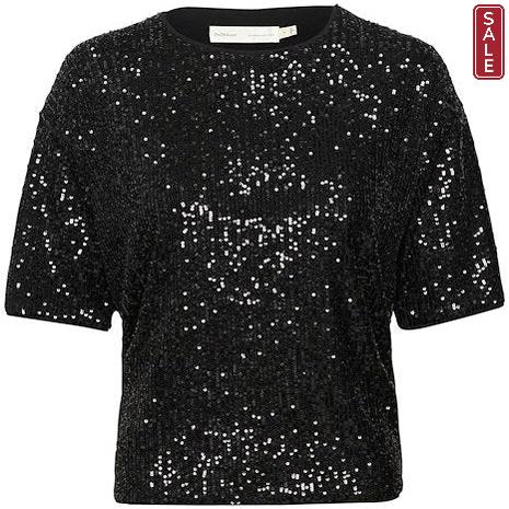 InWear - JarjarIW Short Sleeve Sequinned Evening Tops (2 colours)