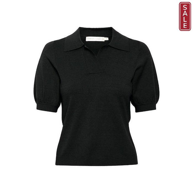InWear - MiriosIW Short Sleeve V Neck Jumper with Collar (2 colours)
