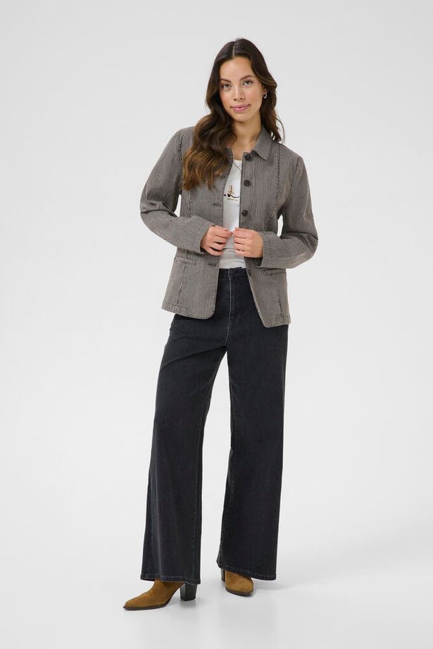 CREAM - CRSato Black and Grey Striped Jacket (10613974)