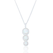 Spoke925 - Hama White Opal Silver Pendant on 18" Silver Chain