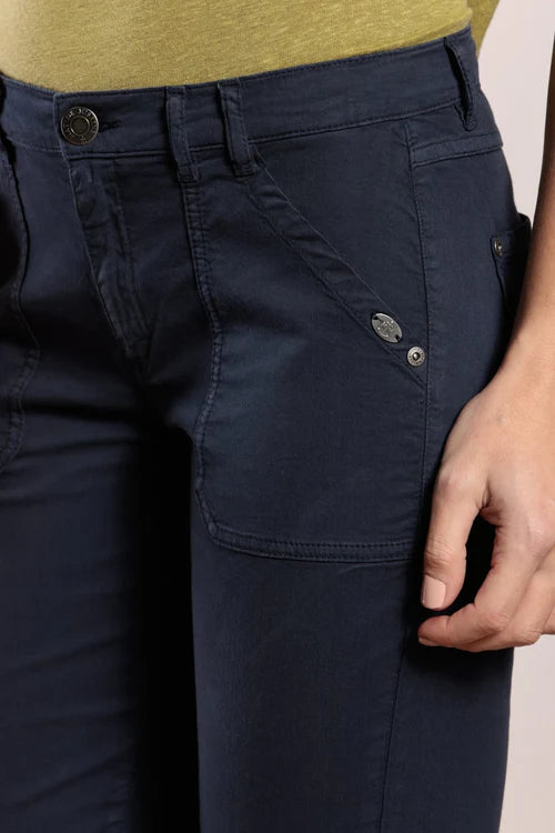 Mat De Misaine - Pimorico - 3/4 Length Cotton Trouser in Indigo