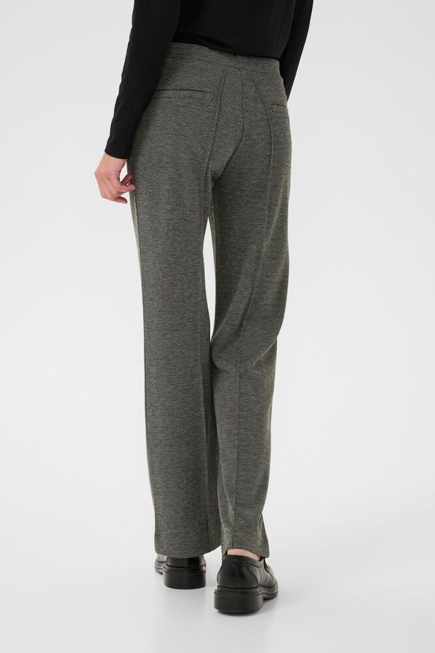 Part Two - PontasPW Easy Fit Straight Leg Trouser in Salt & Pepper Black