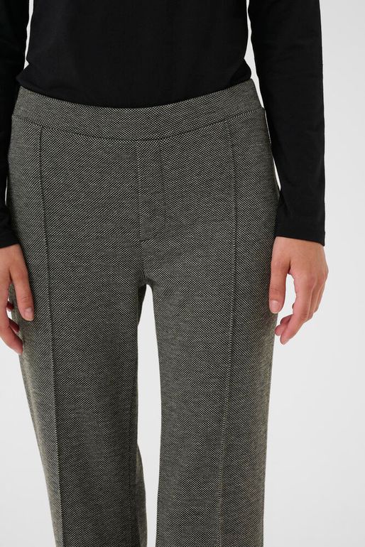 Part Two - PontasPW Easy Fit Straight Leg Trouser in Salt & Pepper Black