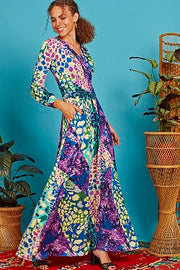 Onjenu - Sharon Long Sleeve Maxi Dress - Capella Print