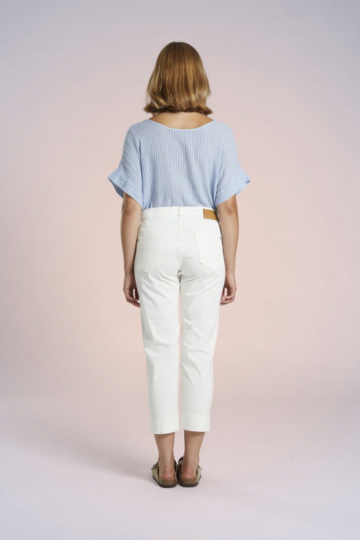 Mat De Misaine - Pimorico - 3/4 Length Cotton Trouser in Indigo