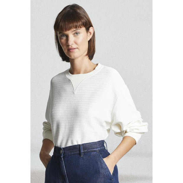 Mat De Misaine - Marly - Ribbed Sweatshirt in Cream