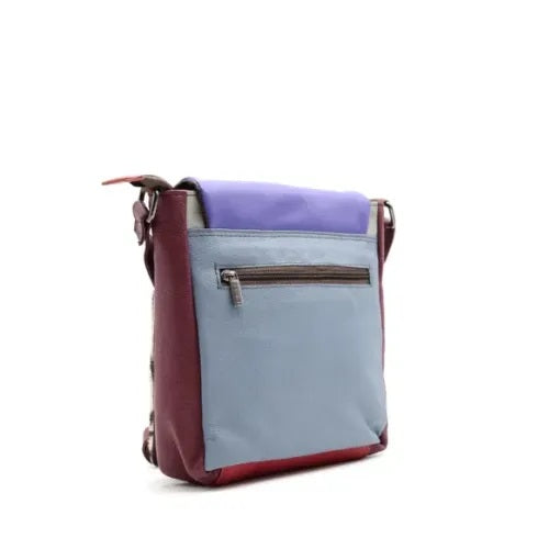 Soruka - Sarah - Light Grey & Printed Leather Crossbody/Shoulder Bag (81089)