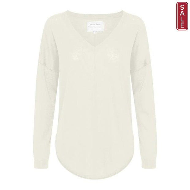 Part Two - Saphira - Long Sleeve Lightweight V Neck Knitted Pullover