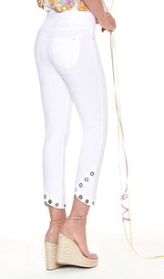 Robell – Rose 09 - Cropped Trousers with Eyelet Decoration (3 Colours)