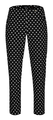 Robell – Bella 09 - Cropped Trouser with Spot Print Design