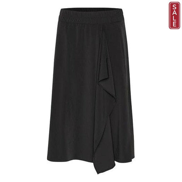 InWear - Abana Black A-Line skirt with frill detail