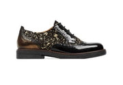 Embassy London - The Artist Brogue in Black with Gold Drops