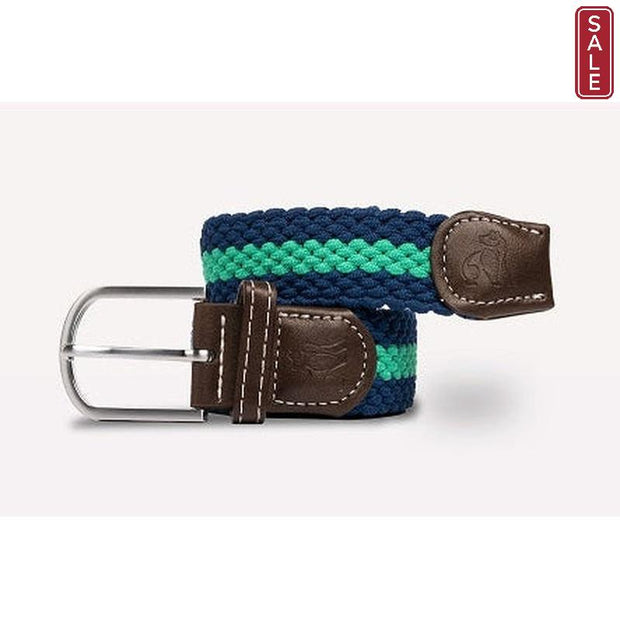 Swole Panda - Ladies Blue/Green Stripe Recycled Woven Belt