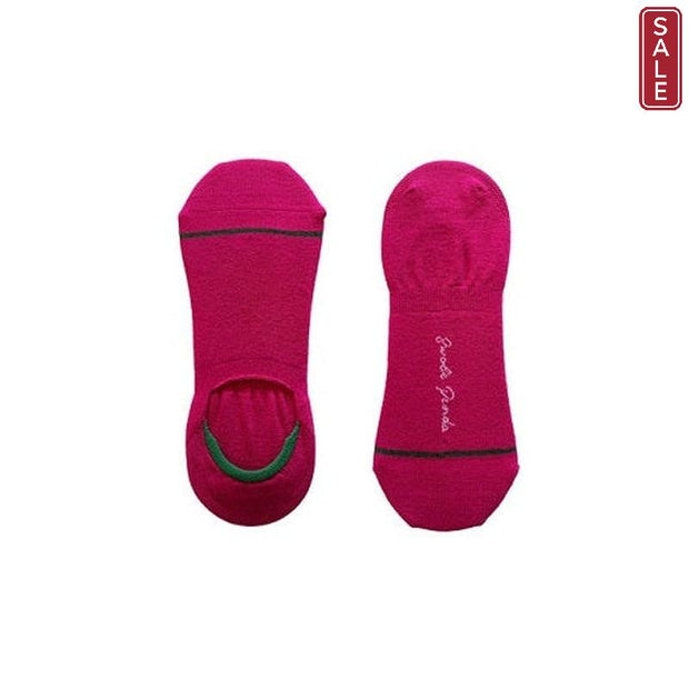 Swole Panda - Ladies Bamboo No Show Socks - Cerise
