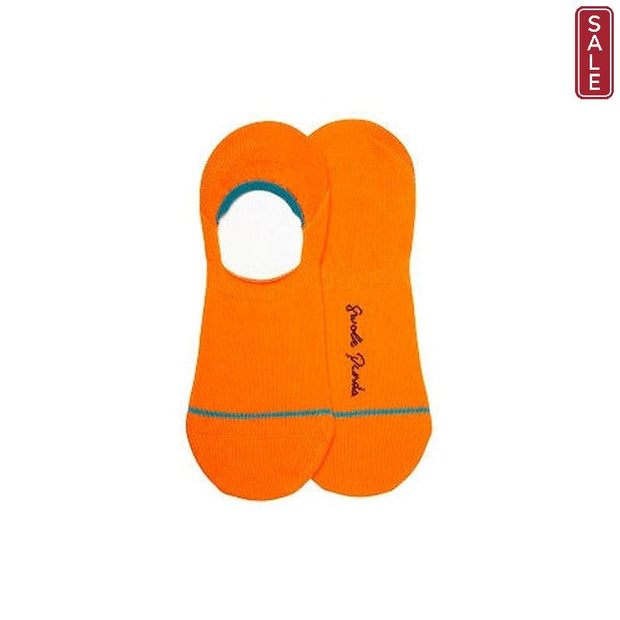 Swole Panda - Unisex Bamboo No Show Socks - Neon Orange