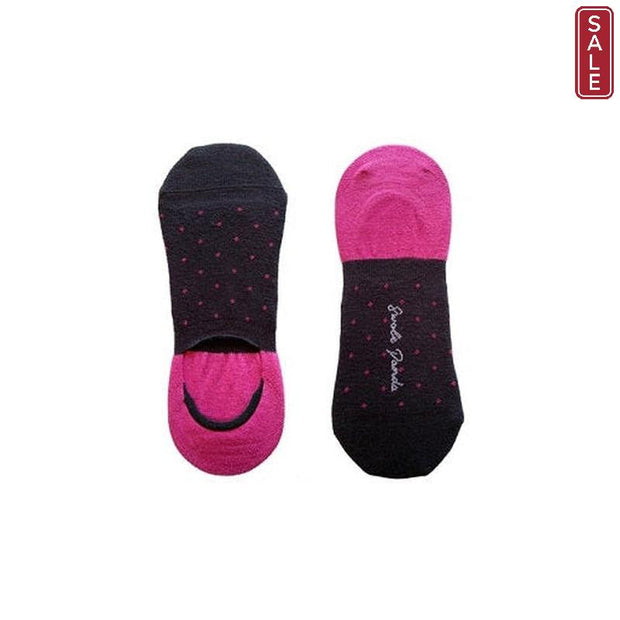 Swole Panda - Ladies Bamboo No Show Socks - Spotted Pink