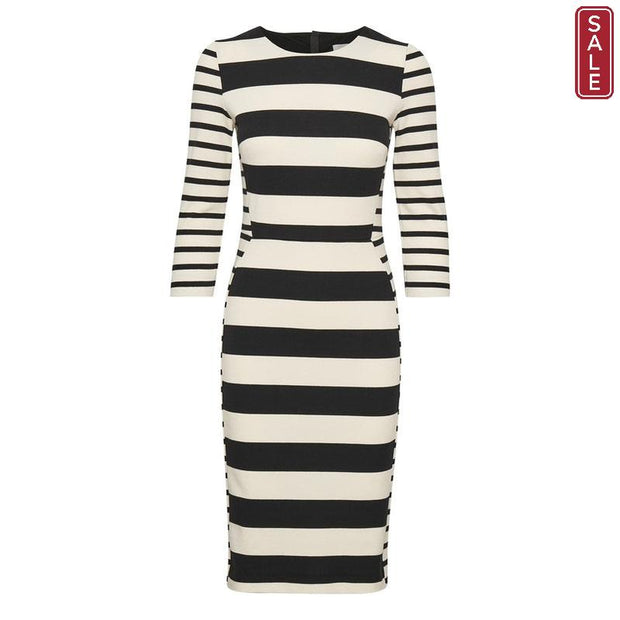 InWear - Werone 3/4 Sleeve Striped Fitted Dress
