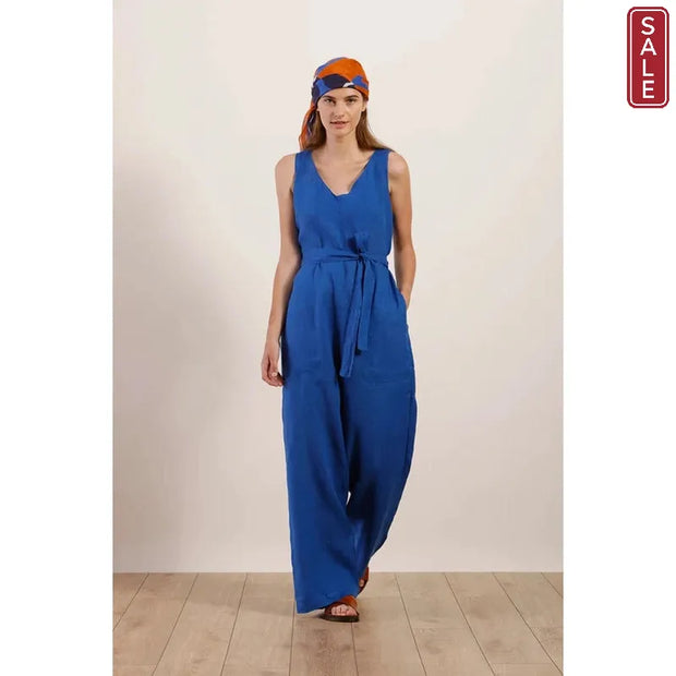 Mat De Misaine -  Phuket - Sleeveless V Neck Linen Jumpsuit