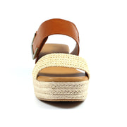 Lunar Shoes - Logan Wedge Sandal in Natural and Tan