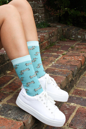 Swole Panda - Ladies Bamboo Socks - Dog Design