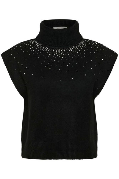 CREAM - CRGift Roll Neck Black Slipover with Diamante Detailing  (10614457)