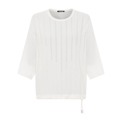 Olsen - Chloe - Round Neck 3/4 Sleeve Loose Knit Top (11004602)