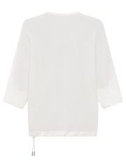 Olsen - Chloe - Round Neck 3/4 Sleeve Loose Knit Top (11004602)