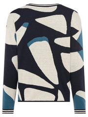 Olsen - Round Neck Long Sleeve Multicoloured Jumper with Diamante (11004686)