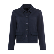 Olsen - Cotton & Linen box shape jacket in Navy (11201648)