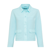 Olsen - Cotton & Linen box shape jacket in Aqua Mint (11201648)