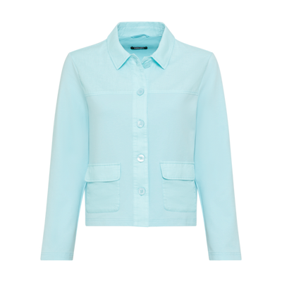 Olsen - Cotton & Linen box shape jacket in Aqua Mint (11201648)