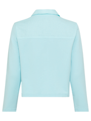 Olsen - Cotton & Linen box shape jacket in Aqua Mint (11201648)