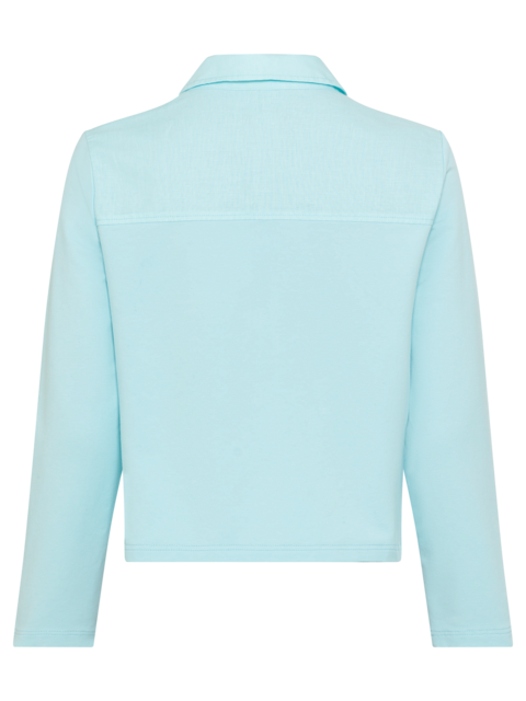Olsen - Cotton & Linen box shape jacket in Aqua Mint (11201648)