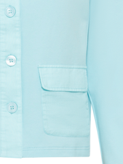 Olsen - Cotton & Linen box shape jacket in Aqua Mint (11201648)