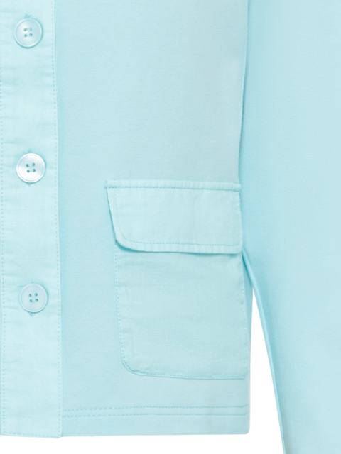 Olsen - Cotton & Linen box shape jacket in Aqua Mint (11201648)