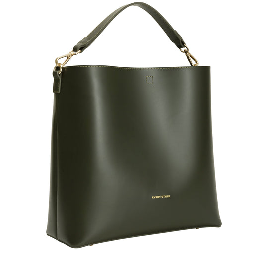 Women's Purses And Wallets 3-Piece Set - Large Hobo Tote, Crossbody Bag & Wallet, PU Leather, Green