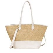 Every Other - Large Sized Straw Shoulder Bag with Pouch (12049)