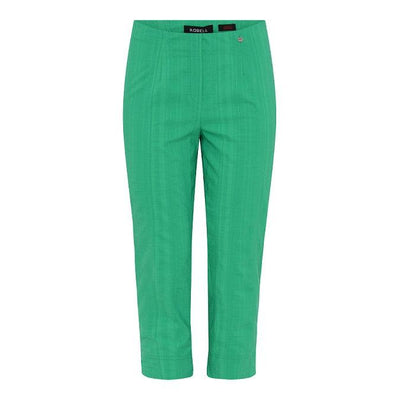 Robell – Marie 07 - Light Weight Cropped Trouser in Striped Seersucker (51576-54554)