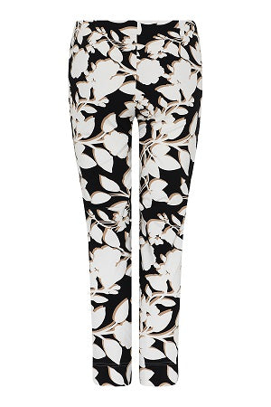 Robell – Rose 09 - Cropped Trousers in a Bold Floral Print