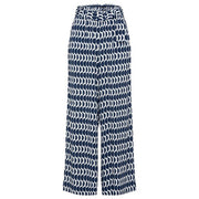 Olsen - Anna - Wide Leg Trousers in a Navy Print
