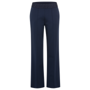 Olsen - Mona - Navy Straight Leg Trousers with Elasticated Waistband (14002417)