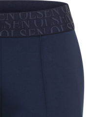 Olsen - Mona - Navy Straight Leg Trousers with Elasticated Waistband (14002417)