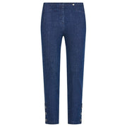 Robell – Rose 09 Slim Leg Dark Denim Jeans with Metal detailing on ankle