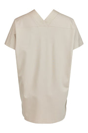 NOEN - Short Sleeve V Neck Tunic with Long Side Slits