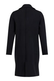 GOMAYE - Double Breasted Knitted Coat in Black