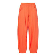 NOEN - Ankle Length Loose Fit Trousers with Tapered Ankles in Beige (81366-9480)